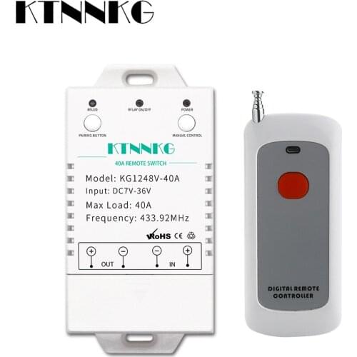 KTNNKG DC12V /7-36V/40A 4000 Watts High-Power Circuit Breaker With 100m Remote Control, Jog And Self-Locking Interlock