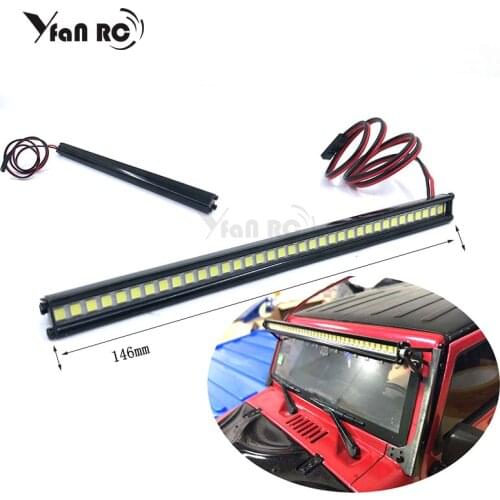 1/10 RC Car 36 LED Light Bar 36 Leds for Trx-4 Trx4 Axial SCX10 90046 D90 RC Rock Crawler Truck Body Shell Roof Lights yfan rc