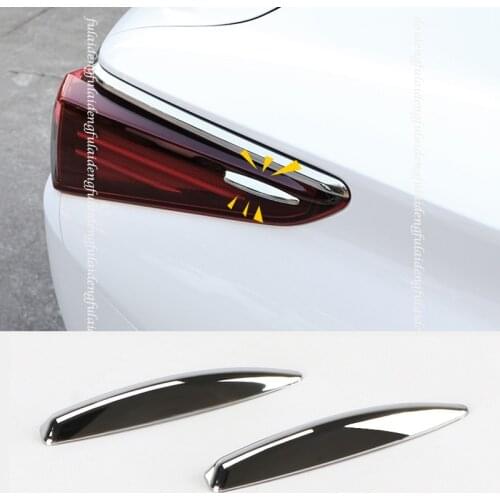 2pcs For Lexus ES350 ES300H 2018-2020 ABS Chrome Rear Taillight lamp bezel Cover trim Car Accessories