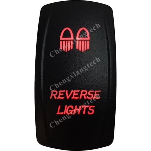 Red Led Car Boat Dashboard Light Rocker Toggle Switch Reverse Lights 5P ON OFF SPST for Carling ARB Narva 4x4 Style