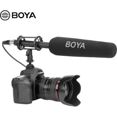 BOYA BY-PVM3000M Handheld Shotgun Microphone 50° Supercardioid Electret Condenser Mic for DSLR Camera Camcorder Audio Recorder