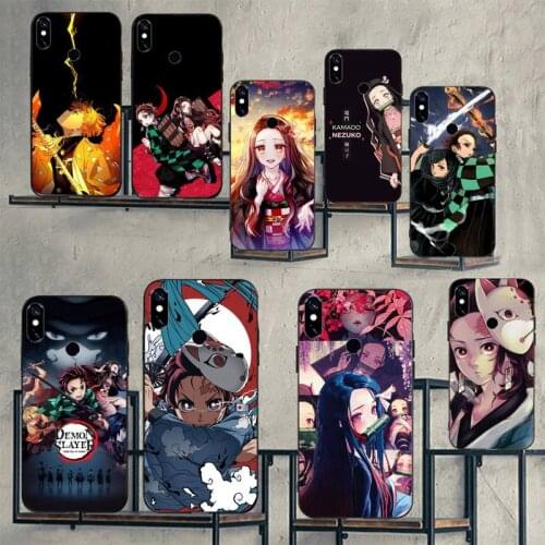 Anime Demon Slayer nezuko Kimetsu no Yaiba Phone Cases For Xiaomi Mi Redmi Note 7 8 9 pro 8T 9T 9S 9A 10 Lite pro