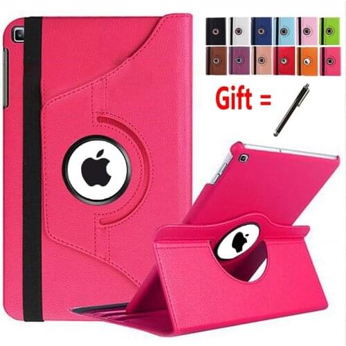 For ipad mini 4/5 7.9" 2019 360 Case Degrees Rotating PU Leather Flip Cover Case capa for iPad mini 1 2 3 tablet smart case +pen