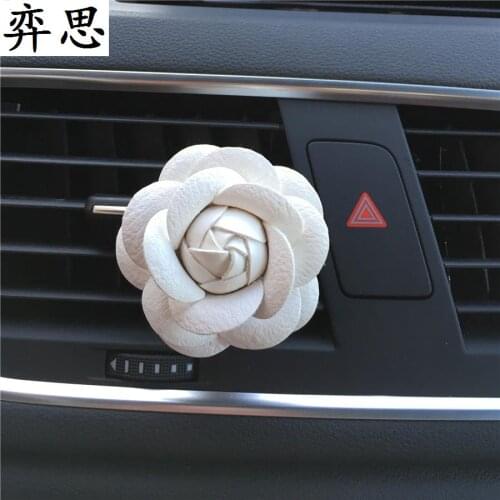 The color of Camellia Automobile styling design decorate Air conditioning perfume Nice flower car perfume Air Freshener