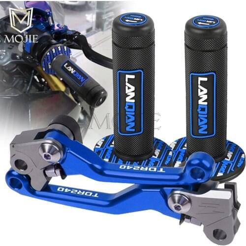 For YAMAHA TDR240 TDR 240 1988-1990 1989 CNC Pivot Brake Clutch Levers Dirt Bike Handle Hand Grip Handlebar Motocross Motorcycle
