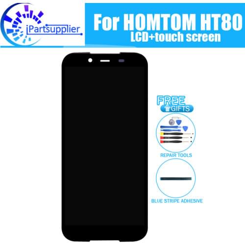HOMTOM HT80 LCD Display+Touch Screen 100% Original Tested LCD Digitizer Glass Panel Replacement For HOMTOM HT80