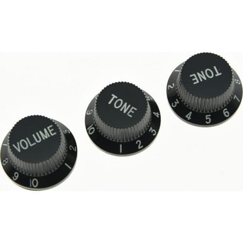 KAISH Black ST Style Guitar Knobs Volume Tone Knobs