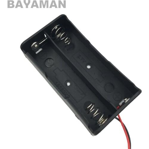 5pcs 18650 Battery Storage Box 1s 2s 3s 4s Black Plastic Case with Wire Lead Pin for RC Multicopter Drones
