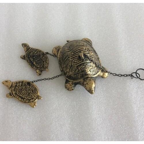 Metal Tortoise Bells Feng Shui Wind Chime Outdoor Garden Hanging Charm Decor Ornament