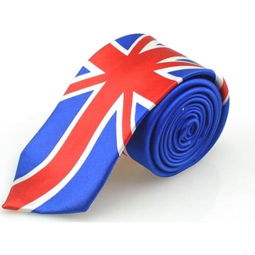 Mens Ties Necktie Dress Gift Wedding Cravat Fashion National Flag Royal & Navy Mix Tie Classical England Flag Party Skinny Top