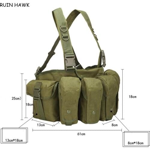 Men AK 47 Magazine Pouch Camo Tactical Vest Molle Airsoft Combat Military Equipment Paintball Hunting Accessories