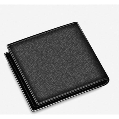 2021 New Men wallets Genuine Leather Wallet Quality Short male Solid Coin pocket Credit Card holder Purse Cartera