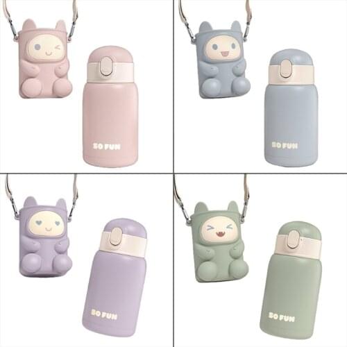 2021 New Straight Drinking Cup Thermos Cup with Three Type Lids Gift for student Children