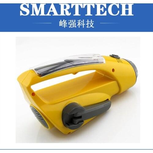 Injection molded plastic case of hand crank flashlight