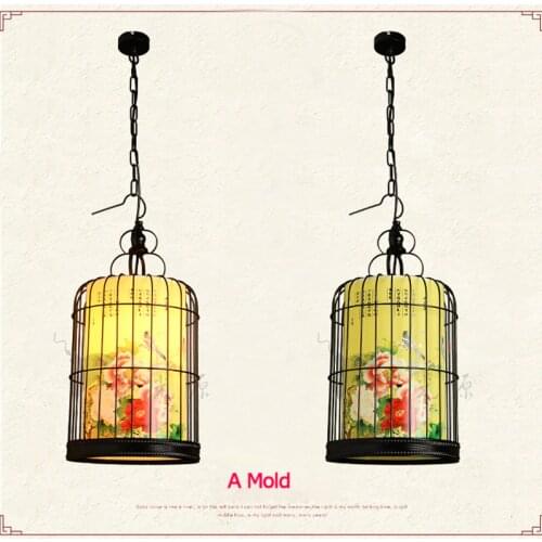 Oriental Style pendant lamp Retro dining room bar hanging chandeliers light lamparas de techo colgante suspended luminaire