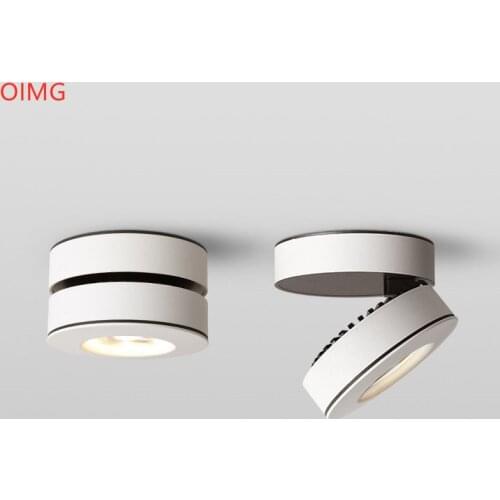 Dimmable Folding Rotating LED Downlight 10W12W15W18W20W COB LED Surface Mounted Ceiling Lamp Spot Light AC110-220V Indoor Light