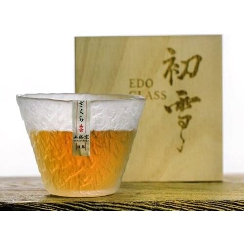 The First Snow Japanese Retro Hand Made Verre Whiskey Glasses Hammertone Finishes Wine Bowl Sake Cup Whisky Tumbler Glass Vidro