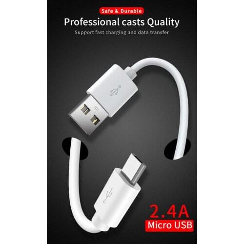 Usb Micro Usb Charging Cable 2.4A Microusb Charger Kabel for Samsung Galaxy M10 S7 A6 A7 2018 Huawei P10 Lite 3 S4 S6 S7 Note 2