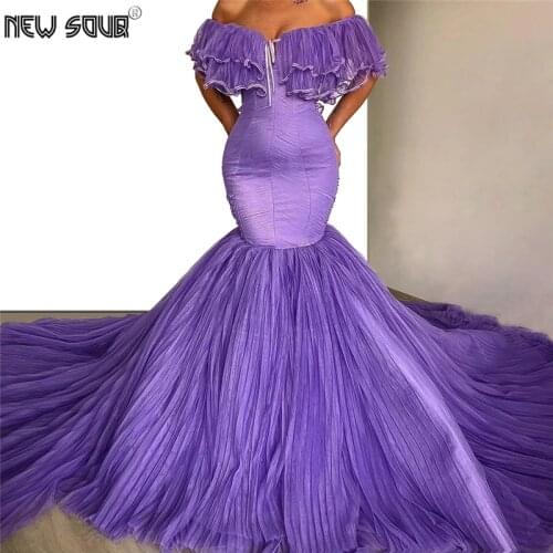 Saudi Arabia Off The Shoulder Evening Dresses Vestidos De Festa Turkish Kaftans Mermaid Celebrity Gown Aibye Dubai Prom Dress