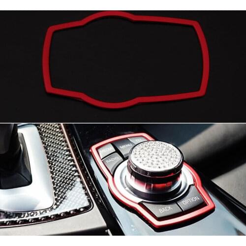 Car Inner Metal Multimedia Button Cover Trim Frame Decoration For BMW X6 E71 2008-2014 Car Styling