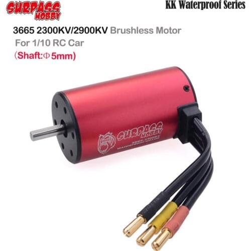 SURPASS HOBBY KK Waterproof Series 3665 2300KV 2900KV 5mm Brushless Motor for 1/10 RC Crawler Truck Car