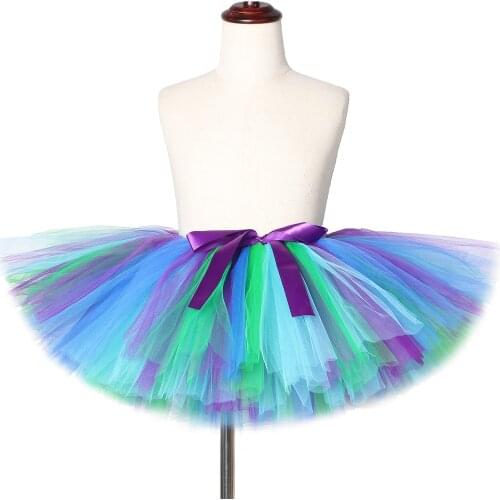 Toddler Baby Girls Tutu Skirt little Mermaid Ball Gown Children Dance Performance Tutus Kids Tulle Costumes Above Knee Length