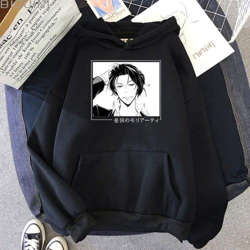 Anime Hoodies Women Aesthetic Vintage Moriarty The Patriot Herlock Print Long Sleeve Goth Clothes Streetwear Kawaii Colors12 Top