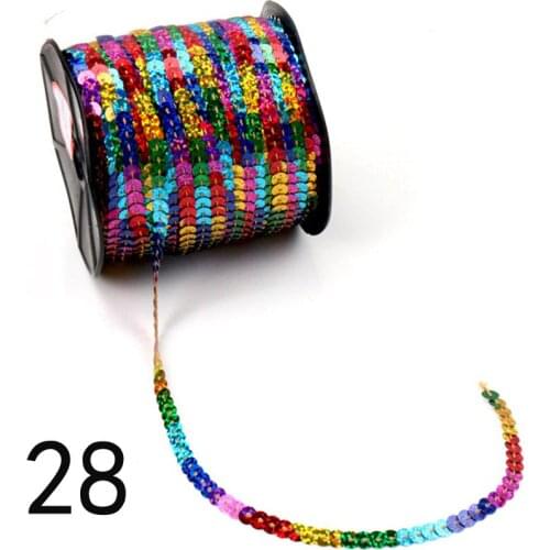 10 yard/Lot Garment Decoration Accessory 6mm Loose Round Flat Multicolor Sequins Sewing On Trims For Crafts Children DIY