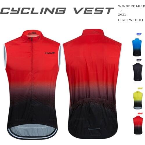 2021 Pro team HUUB Cycling Vest Windstopper Windproof Bicycle Vest sleeveless lightweight breathable Bicycle Jersey MTB Ciclismo