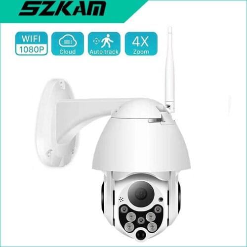 2MP HD Wireless PTZ WiFi IP Camer 1080P Outdoor Security Auto Tracking Home CCTV Surveillance H.265 Network Two Way Audio Onvif
