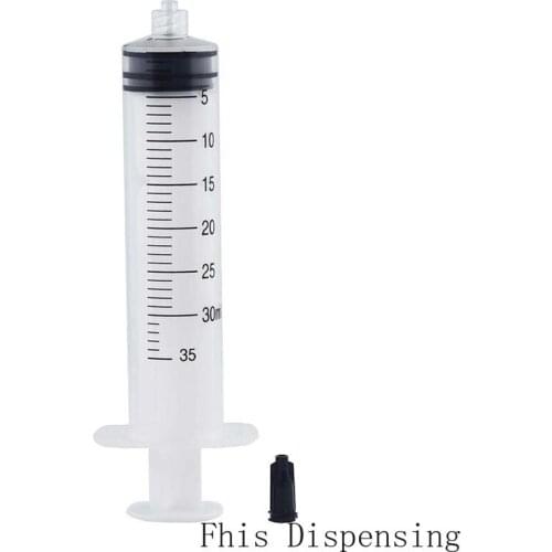 30cc Dispensing Syringe Applicator for Precisely Dispensing Pastes with Tip Cap Sealants and Epoxies with Tip Cap Pack of 50