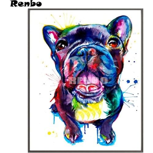 5D DIY diamond painting black pug/pet Cross Stitch full drill square Diamond Embroidery mosaic machine,paint Diamond Home Decor