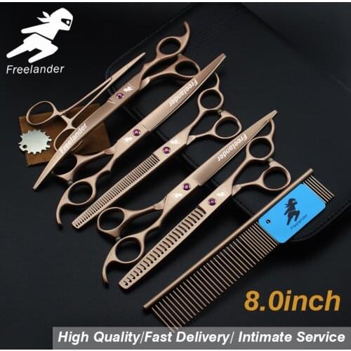 8 inch pet hairdressing scissors set pink set high class pet scissors