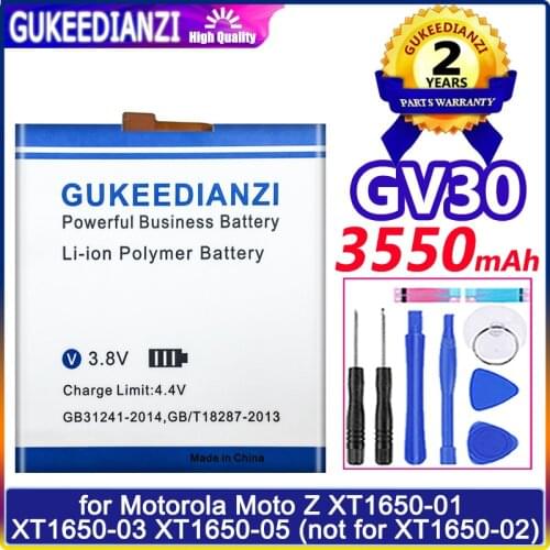 3550mAh GUKEEDIANZI GV30 battery for Motorola Moto Z MotoZ XT1650-01 XT1650-03 XT1650-05 Mobile Phone