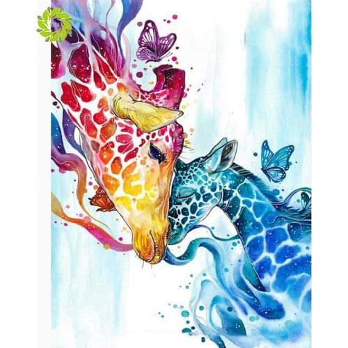 Diamond Painting Mosaic Cartoon giraffe Diamond Embroidery Full Round Drill Diy Cross Stitch Children Home Decoration