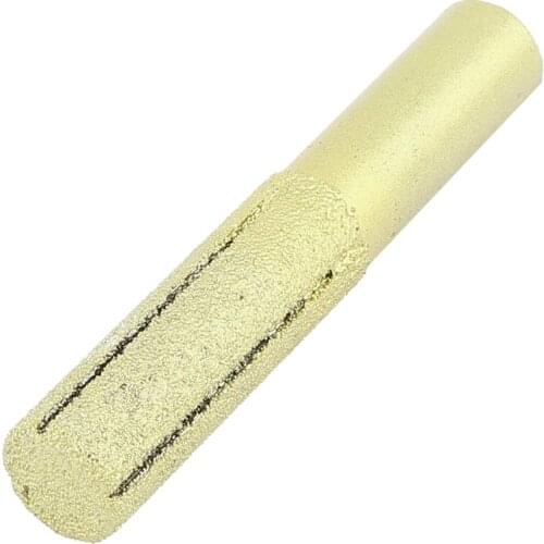 Gold 13mm Dia Diamond Profile Straight Router Bit for Marble