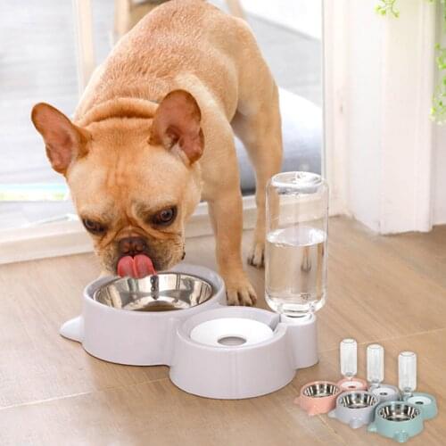 Automatic Pet Feeder Water Dispenser Cat Dog Drinking Bowl Dogs Feeder Dish For Pet Feeding And Drinking