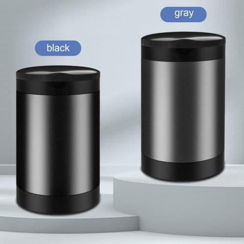 Car Ashtray Portable Mini Trash Can With Lid For Travel Home Use Portable Mini LED Light Removable Aluminum Alloy Car Ashtray