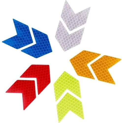 Car Safety Reflective Stickers, Arrow Super Reflective Safety Stickers, 5 Colors, 10 Pieces For Sale