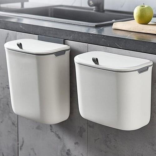 White Color Hanging trash bin Creative Classification trash bin Multifunction Clamshell Trash Household Trash basket garbag