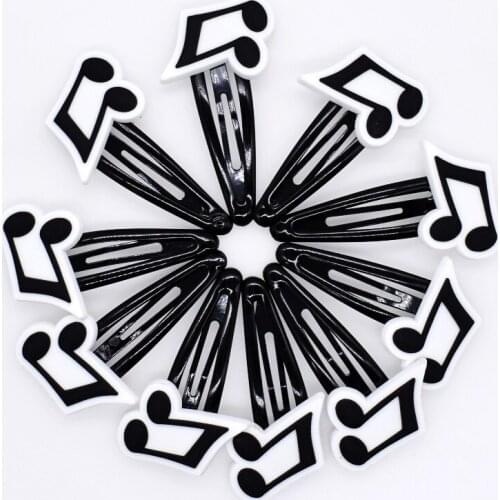 Kids Gift Hairslide Girls 10 Pcs Hair Clips Hamburger Music Sign Chips Hair Pins Metal Hair Accessory Birthday Party