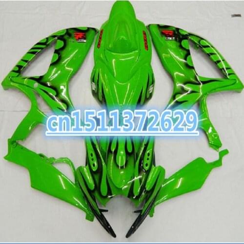 For GSXR750 2006 - 2007 K6 Bodywork GSXR 600 06 Green Black Plastic Fairings for Suzuki GSXR600 06 Bodywork