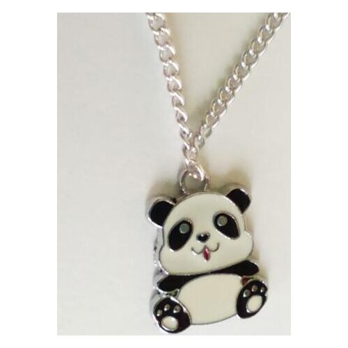 Enamel Panda Statement Necklace Pendants Vintage Silver Dangle Chain Choker Necklace For Women Jewelry Handmade Craft Gift DIY