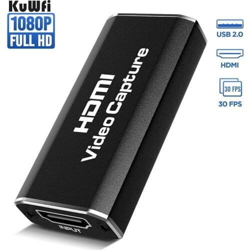 HD-MI to USB2.0 Audio and Video Capture Card via DSLR Camcorder Action Cam For Live Broadcasting