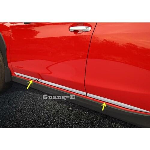 Car Bumper Cover Stainless Steel Side Door Trim Sticker Strip Lamp Molding Frame Accessory 4pcs For SUBARU XV 2018 2019 2020