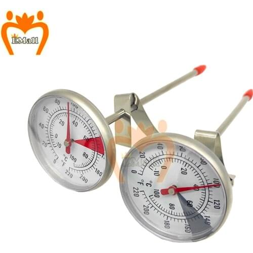 Stainless Steel Kitchen Food Cooking Milk Coffee Thermometer 0-100℃/0-220°F Meat Water Food BBQ Probe Oven Thermometers Test