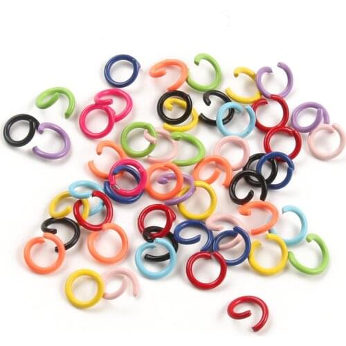 50pcs/Lot 8mm Metal Open Jump Ring Multicolor Split Loop Rings Bracelet Supplies for Jewelry Making Handmade DIY Accessories