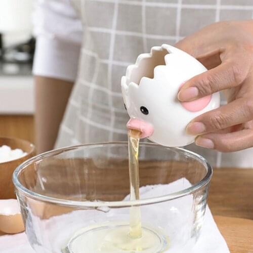 Cute Chicken Ceramic Egg White Separator Creative Egg Yolk Protein Separator Filter Baking Tools Kitchen Accessories Practical