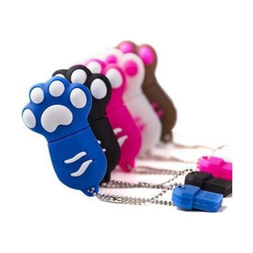 Cartoon Cat Claw Cute USB Flash Drive Pendrive 64gb Usb Stick Pen Drive 16gb Pen Driver Brindes Gift Gifts Memory Flash Disk