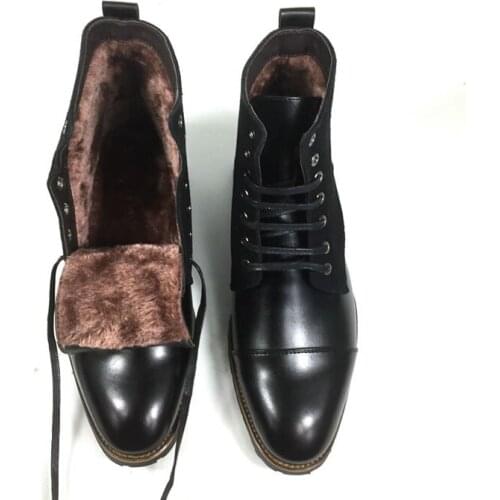 Men Boots Leather Ankle Boots Plus velvet Men Boots Shoes Outdoor Casual Men Winter Warm Snow Boots